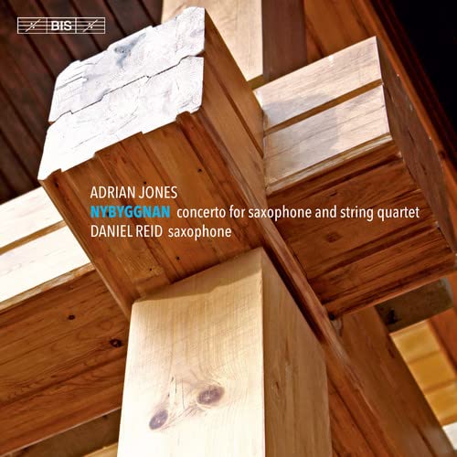 CD cover with a close-up of wooden beams and text details.