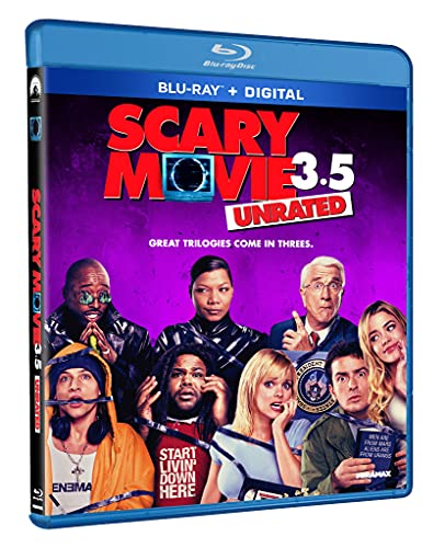 Scary Movie 3.5" Blu-ray cover with a group of actors in comedic poses.