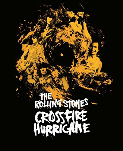 The Rolling Stones “Crossfire Hurricane” Blu-ray cover with band members in yellow.