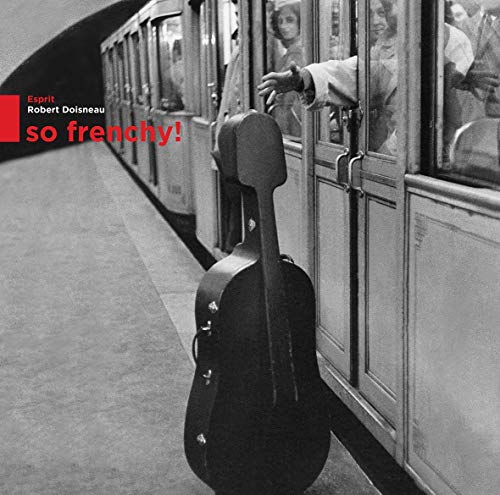 Black vinyl record case leaning against a vintage French subway train.