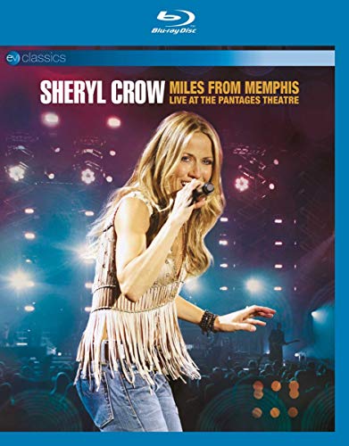 Sheryl Crow on Blu-ray cover, performing with a microphone onstage.