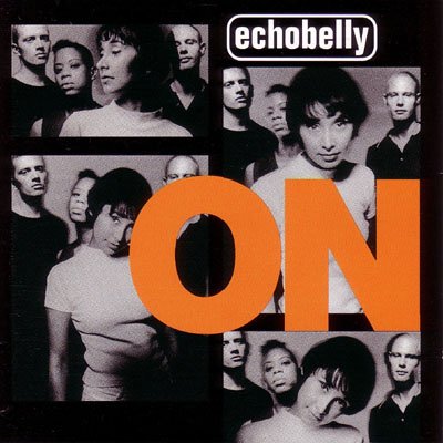 CD cover for “On” by Echobelly, featuring a grid of black and white portraits.