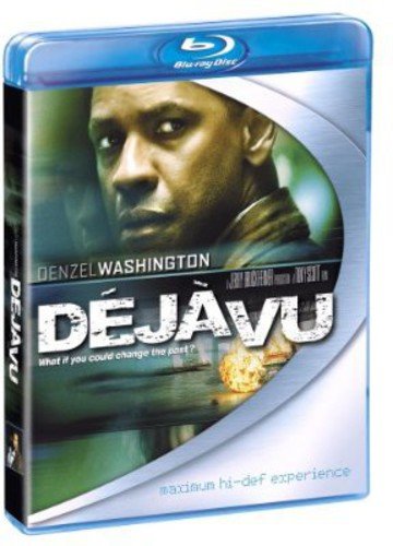 Blu-ray cover for the film Déjà Vu, featuring Denzel Washington.