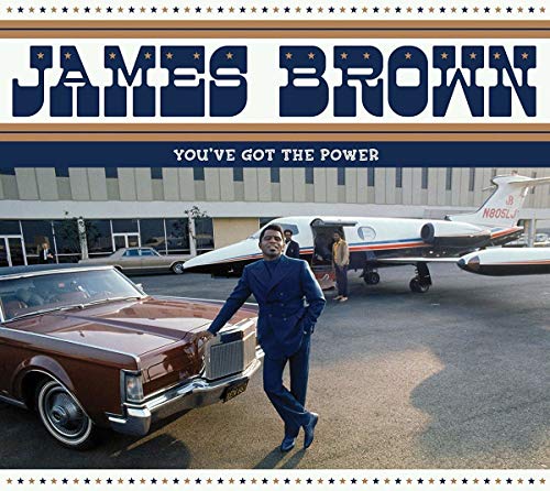 James Brown album cover featuring him with a car and private jet.