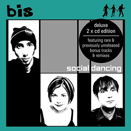 CD cover for Bis’ “Social Dancing” featuring three black and white portraits.