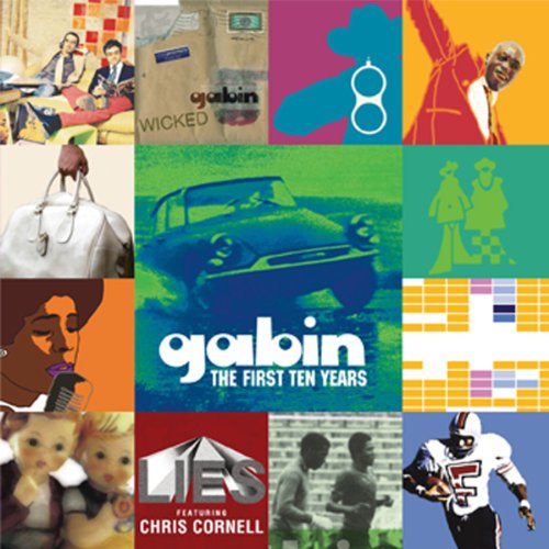 CD cover for “Gabin - The First Ten Years” with collage imagery.
