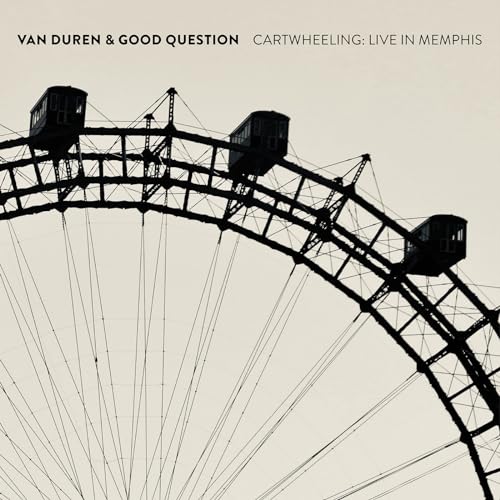 CD cover: black and white image of a Ferris wheel structure.