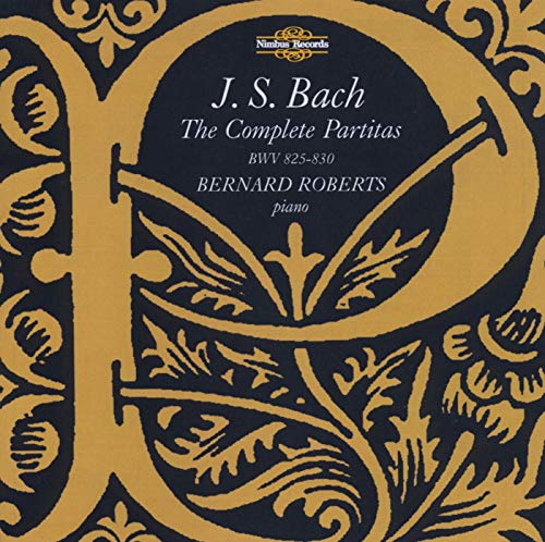 CD cover: gold floral design, text “J.S. Bach” and “Bernard Roberts.”