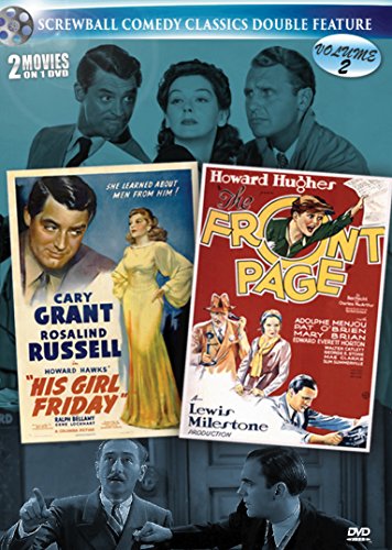 DVD cover for "His Girl Friday" & "Front Page" screwball comedies.