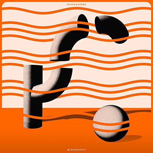 Hookworms “Micro Shift” vinyl album cover: abstract orange and beige shapes.