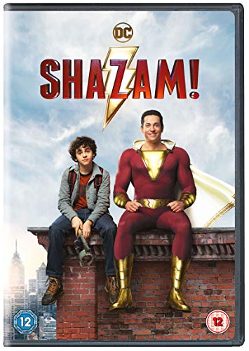Shazam!" DVD cover featuring a boy and his superhero alter ego.