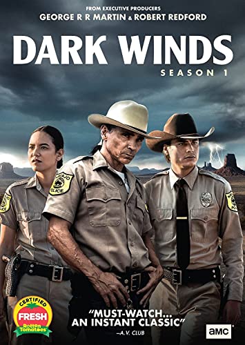 “Dark Winds” Season 1 DVD cover with three people in a desert landscape.