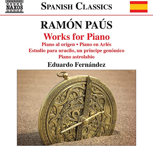 CD cover for Eduardo Fernandez’s piano works, featuring an astrolabe.