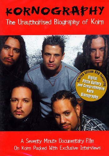 DVD cover for Kornography, featuring the band Korn in a group portrait.