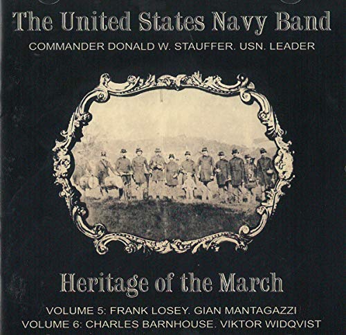 CD cover for "Heritage of the March" featuring a vintage military photograph.