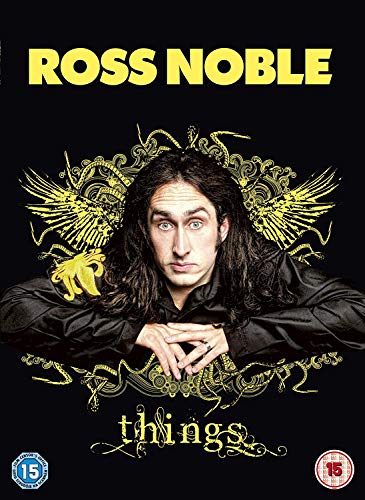 DVD cover featuring comedian Ross Noble with golden ornate designs.