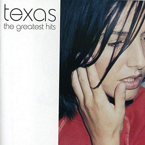 CD cover for Texas’ “The Greatest Hits” featuring a woman’s portrait.