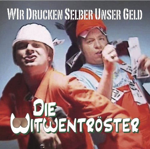 Two men in overalls and construction hats, album cover art.
