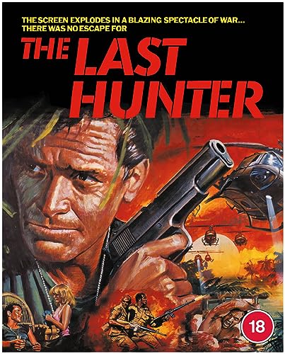 Blu-ray cover for "The Last Hunter" featuring a man with a gun.