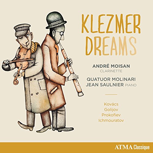 CD cover: illustrated musicians with violin and clarinet, titled "Klezmer Dreams".