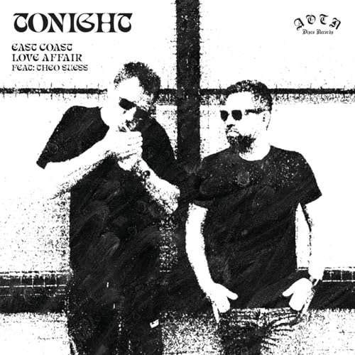 Black and white vinyl record cover featuring two men in sunglasses.