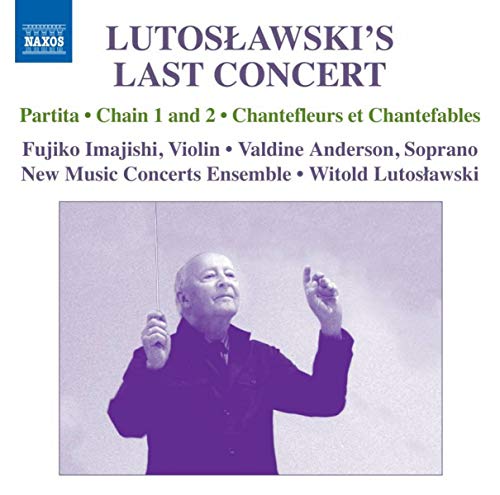 CD cover featuring composer Witold Lutosławski conducting an orchestra.