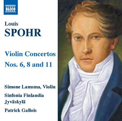 CD cover featuring a portrait of composer Louis Spohr and violinist Simone Lamsma.