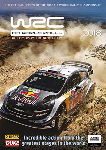 DVD cover for 2018 World Rally Championship, featuring a blue Ford rally car.