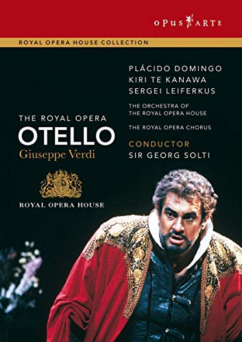 DVD cover for Verdi’s *Otello* featuring Plácido Domingo in costume.