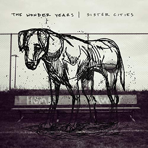 Album cover for The Wonder Years’ “Sister Cities” with a sketched dog.