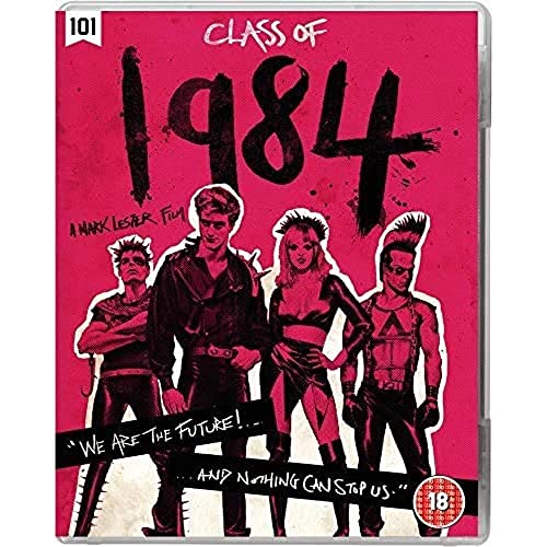 DVD cover for "Class of 1984" featuring stylized portraits of young people.