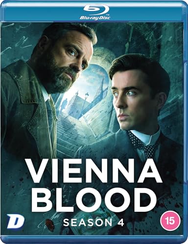 Blu-ray cover for "Vienna Blood: Season 4" featuring two serious men.