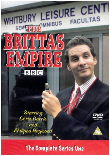 DVD cover for "The Brittas Empire" featuring Chris Barrie, a BBC comedy.