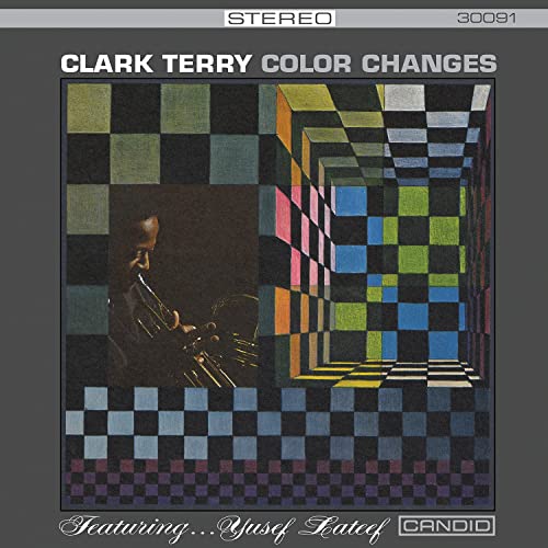 CD cover for Clark Terry’s “Color Changes” with abstract checkered art.