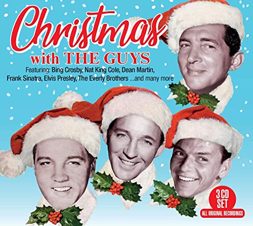 CD cover featuring four smiling singers wearing Santa hats.