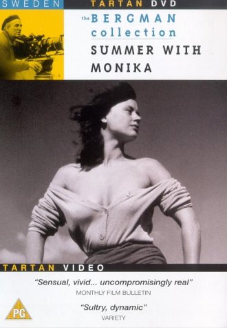 DVD cover for "Summer With Monika" featuring a woman looking away.