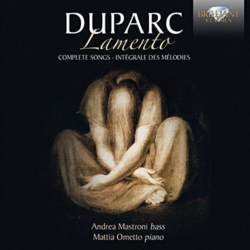 CD cover for Duparc's "Lamento" featuring a sepia-toned drawing of embracing figures.