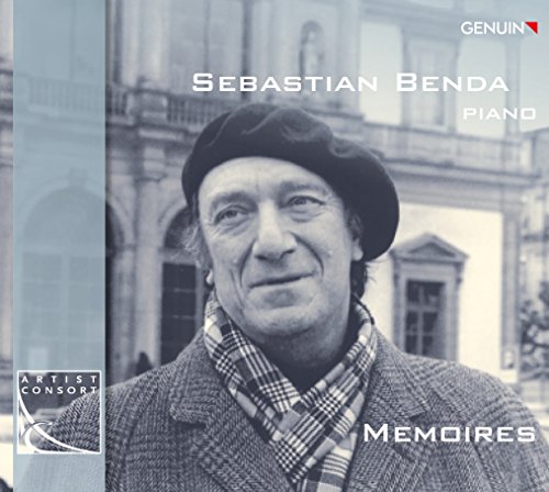 CD cover featuring pianist Sebastian Benda in a black beret.