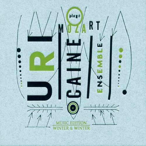 CD cover for Caine Uri Ensemble playing Mozart, abstract design.