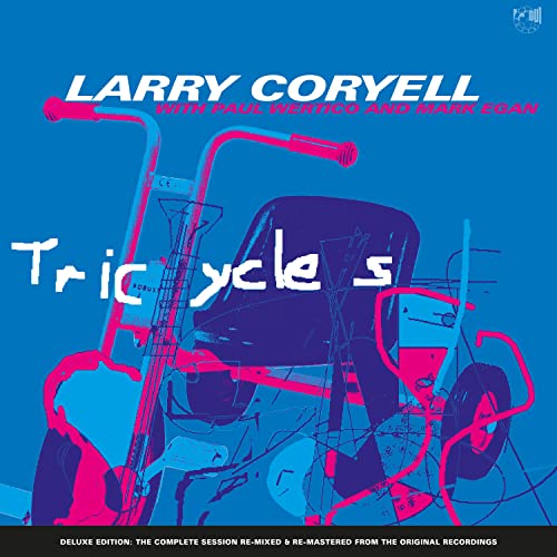 Album cover for "Tricycles" by Larry Coryell, Paul Wertico, and Mark Egan.