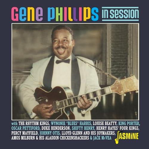 CD cover featuring Gene Phillips playing guitar, smiling, in a light suit.