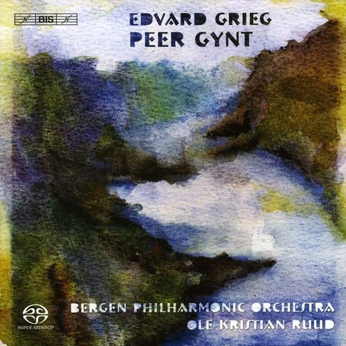CD cover for Grieg’s Peer Gynt, featuring a watercolor landscape.