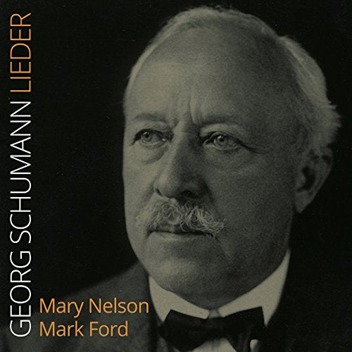 Portrait of Georg Schumann, composer, with album title and artist names.