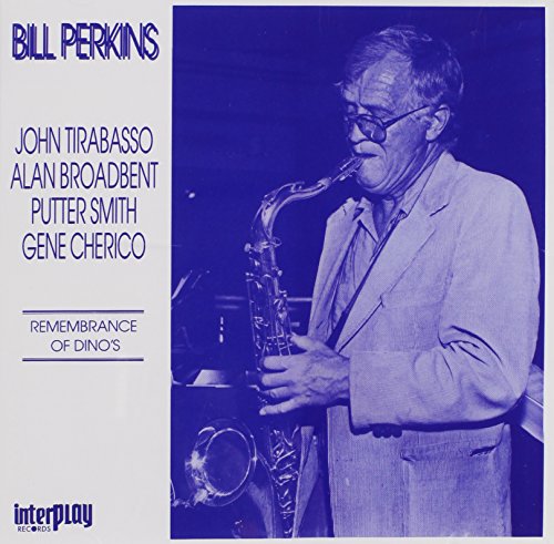 CD cover: Bill Perkins playing saxophone, blue and white tones.