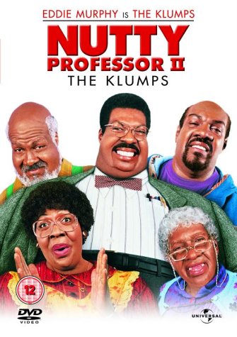 DVD cover for "Nutty Professor II" featuring Eddie Murphy in multiple roles.