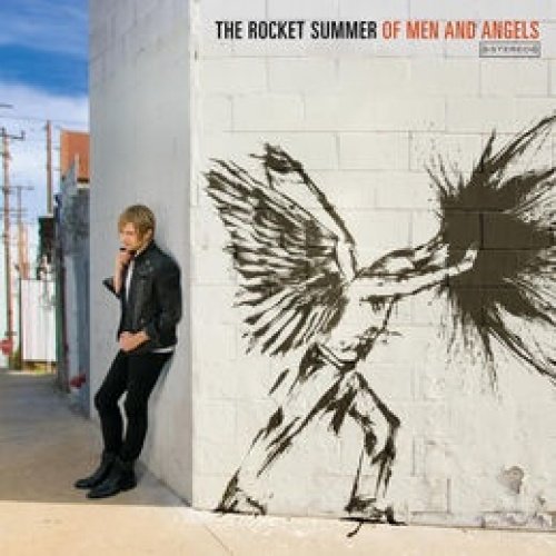 CD cover: man with wings mural, leaning against a wall.