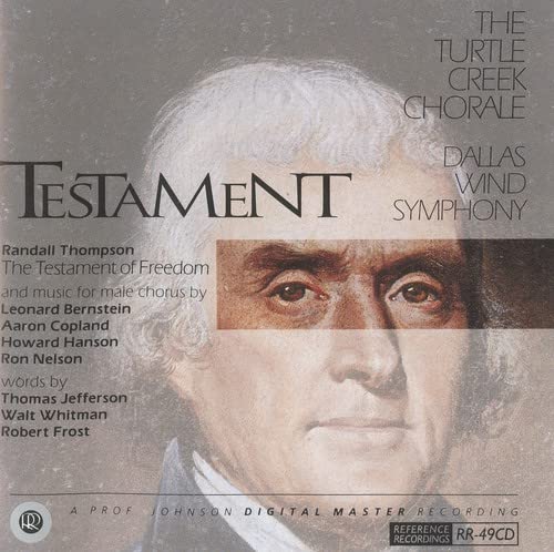 CD cover featuring a portrait of an older man and text: "Testament.