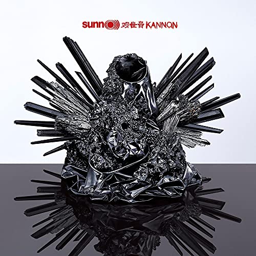 Sunn O))) Kannon CD cover featuring a jagged, black crystalline sculpture against white background.