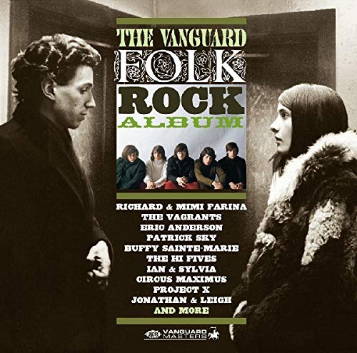 CD cover for "The Vanguard Folk Rock Album" featuring portraits and text.
