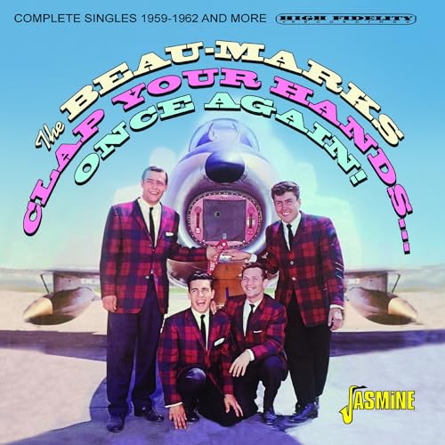 CD cover for The Beau-Marks with a band photo and jet illustration.